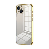 Transparent Plating Fine Hole Phone Case, For iPhone 13 Pro Max, For iPhone 13 Pro, For iPhone 13, For iPhone 12, For iPhone 12 Pro Max, For iPhone 12 Pro