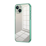 Transparent Plating Fine Hole Phone Case, For iPhone 13 Pro Max, For iPhone 13 Pro, For iPhone 13, For iPhone 12, For iPhone 12 Pro Max, For iPhone 12 Pro