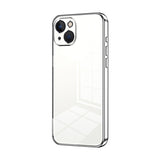 Transparent Plating Fine Hole Phone Case, For iPhone 13 Pro Max, For iPhone 13 Pro, For iPhone 13, For iPhone 12, For iPhone 12 Pro Max, For iPhone 12 Pro