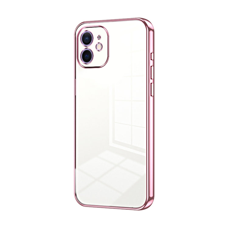 Transparent Plating Fine Hole Phone Case, For iPhone 13 Pro Max, For iPhone 13 Pro, For iPhone 13, For iPhone 12, For iPhone 12 Pro Max, For iPhone 12 Pro