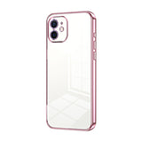 Transparent Plating Fine Hole Phone Case, For iPhone 13 Pro Max, For iPhone 13 Pro, For iPhone 13, For iPhone 12, For iPhone 12 Pro Max, For iPhone 12 Pro