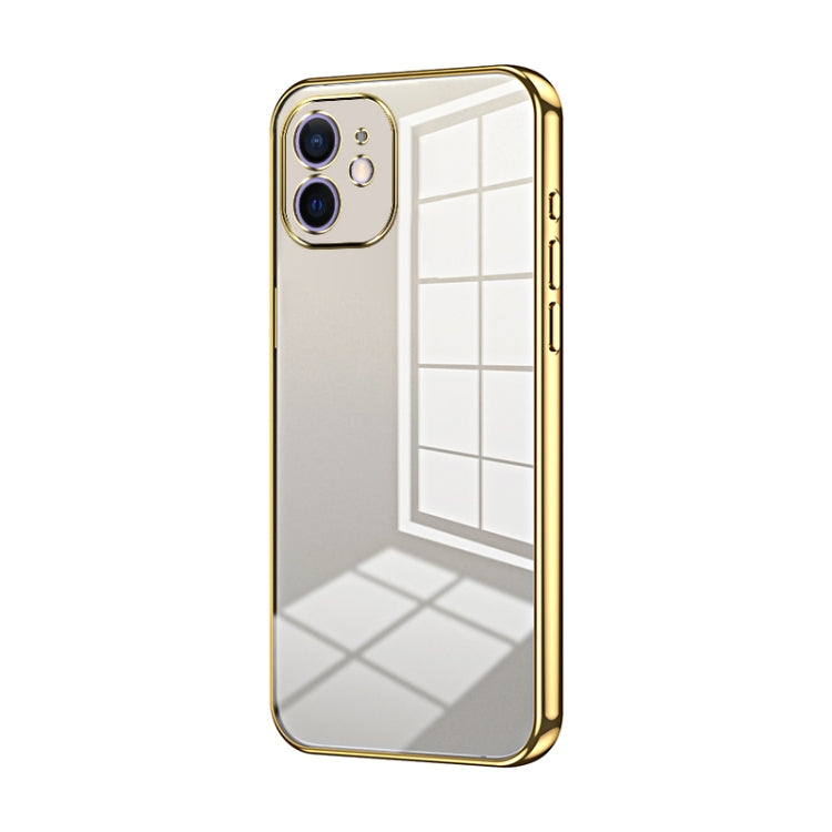 Transparent Plating Fine Hole Phone Case, For iPhone 13 Pro Max, For iPhone 13 Pro, For iPhone 13, For iPhone 12, For iPhone 12 Pro Max, For iPhone 12 Pro