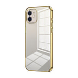 Transparent Plating Fine Hole Phone Case, For iPhone 13 Pro Max, For iPhone 13 Pro, For iPhone 13, For iPhone 12, For iPhone 12 Pro Max, For iPhone 12 Pro
