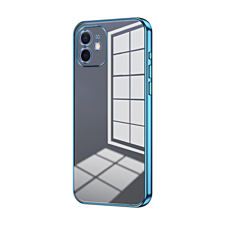 Transparent Plating Fine Hole Phone Case, For iPhone 13 Pro Max, For iPhone 13 Pro, For iPhone 13, For iPhone 12, For iPhone 12 Pro Max, For iPhone 12 Pro