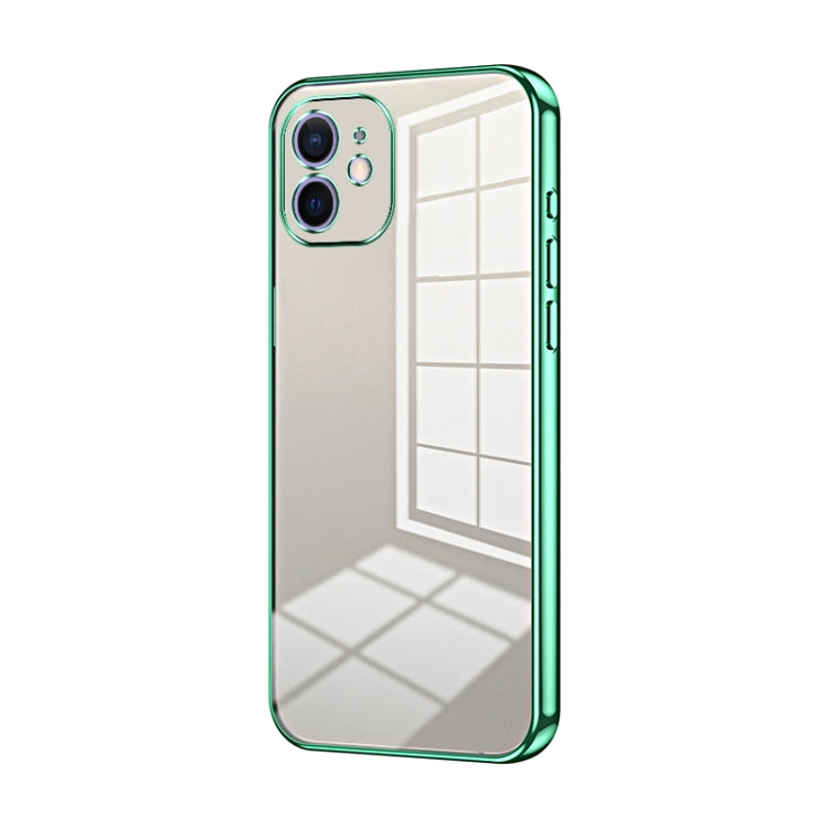 Transparent Plating Fine Hole Phone Case, For iPhone 13 Pro Max, For iPhone 13 Pro, For iPhone 13, For iPhone 12, For iPhone 12 Pro Max, For iPhone 12 Pro