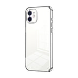 Transparent Plating Fine Hole Phone Case, For iPhone 13 Pro Max, For iPhone 13 Pro, For iPhone 13, For iPhone 12, For iPhone 12 Pro Max, For iPhone 12 Pro