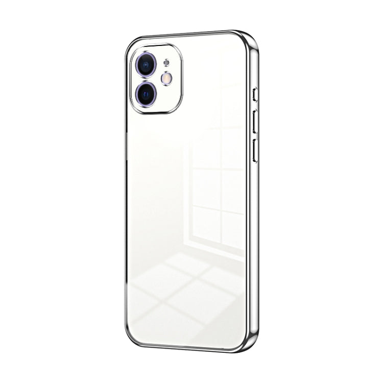 Transparent Plating Fine Hole Phone Case, For iPhone 13 Pro Max, For iPhone 13 Pro, For iPhone 13, For iPhone 12, For iPhone 12 Pro Max, For iPhone 12 Pro