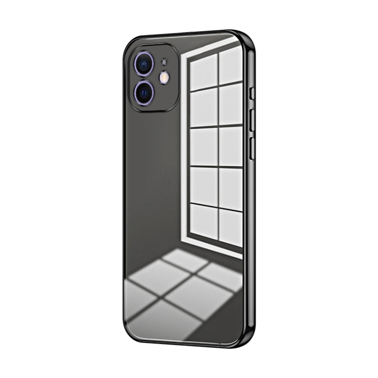 Transparent Plating Fine Hole Phone Case, For iPhone 13 Pro Max, For iPhone 13 Pro, For iPhone 13, For iPhone 12, For iPhone 12 Pro Max, For iPhone 12 Pro