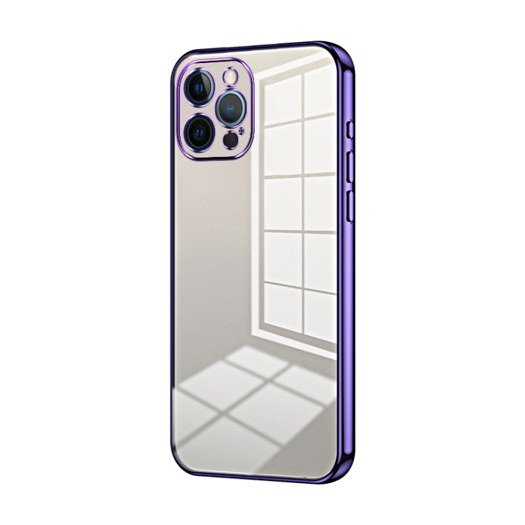 Transparent Plating Fine Hole Phone Case, For iPhone 13 Pro Max, For iPhone 13 Pro, For iPhone 13, For iPhone 12, For iPhone 12 Pro Max, For iPhone 12 Pro