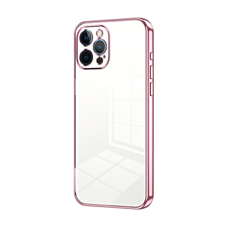 Transparent Plating Fine Hole Phone Case, For iPhone 13 Pro Max, For iPhone 13 Pro, For iPhone 13, For iPhone 12, For iPhone 12 Pro Max, For iPhone 12 Pro