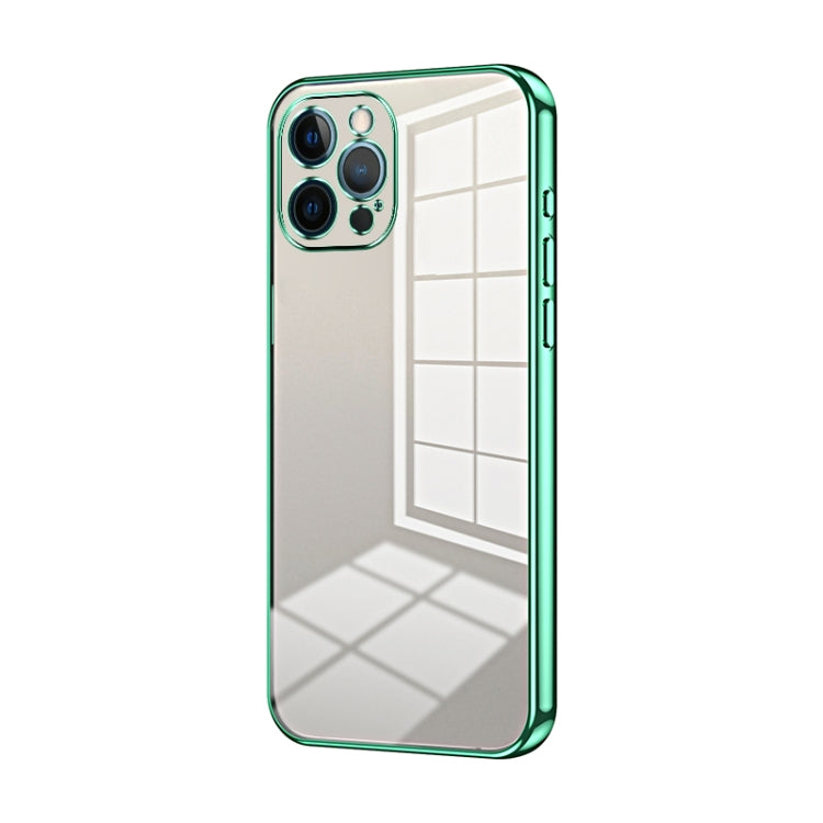 Transparent Plating Fine Hole Phone Case, For iPhone 13 Pro Max, For iPhone 13 Pro, For iPhone 13, For iPhone 12, For iPhone 12 Pro Max, For iPhone 12 Pro