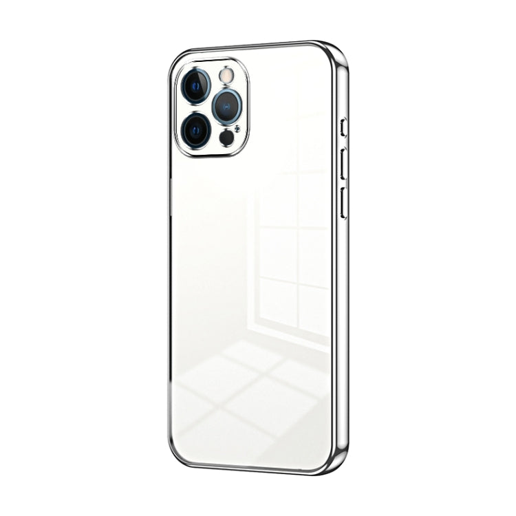 Transparent Plating Fine Hole Phone Case, For iPhone 13 Pro Max, For iPhone 13 Pro, For iPhone 13, For iPhone 12, For iPhone 12 Pro Max, For iPhone 12 Pro