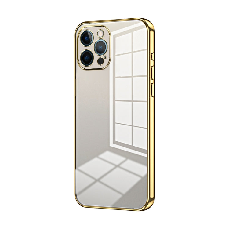 Transparent Plating Fine Hole Phone Case, For iPhone 13 Pro Max, For iPhone 13 Pro, For iPhone 13, For iPhone 12, For iPhone 12 Pro Max, For iPhone 12 Pro