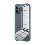 Transparent Plating Fine Hole Phone Case, For iPhone 13 Pro Max, For iPhone 13 Pro, For iPhone 13, For iPhone 12, For iPhone 12 Pro Max, For iPhone 12 Pro