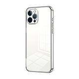 Transparent Plating Fine Hole Phone Case, For iPhone 13 Pro Max, For iPhone 13 Pro, For iPhone 13, For iPhone 12, For iPhone 12 Pro Max, For iPhone 12 Pro
