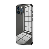 Transparent Plating Fine Hole Phone Case, For iPhone 13 Pro Max, For iPhone 13 Pro, For iPhone 13, For iPhone 12, For iPhone 12 Pro Max, For iPhone 12 Pro