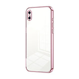 Transparent Plating Fine Hole Phone Case, For iPhone 11 Pro Max, For iPhone 11, For iPhone 11 Pro, For iPhone X / XS, For iPhone XR, For iPhone XS Max