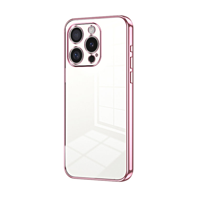 Transparent Plating Fine Hole Phone Case, For iPhone 16 Pro, For iPhone 16 Plus, For iPhone 16, For iPhone 15 Pro Max, For iPhone 15 Pro, For iPhone 15 Plus