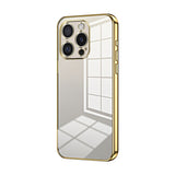 Transparent Plating Fine Hole Phone Case, For iPhone 16 Pro, For iPhone 16 Plus, For iPhone 16, For iPhone 15 Pro Max, For iPhone 15 Pro, For iPhone 15 Plus