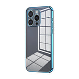 Transparent Plating Fine Hole Phone Case, For iPhone 16 Pro, For iPhone 16 Plus, For iPhone 16, For iPhone 15 Pro Max, For iPhone 15 Pro, For iPhone 15 Plus