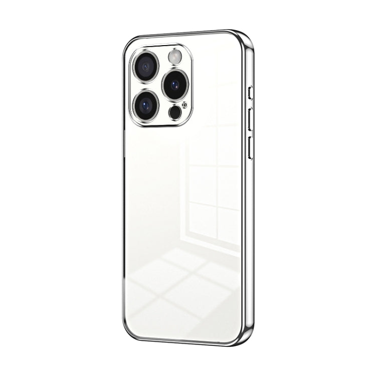 Transparent Plating Fine Hole Phone Case, For iPhone 16 Pro, For iPhone 16 Plus, For iPhone 16, For iPhone 15 Pro Max, For iPhone 15 Pro, For iPhone 15 Plus