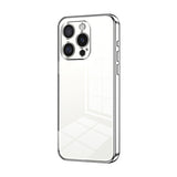 Transparent Plating Fine Hole Phone Case, For iPhone 16 Pro, For iPhone 16 Plus, For iPhone 16, For iPhone 15 Pro Max, For iPhone 15 Pro, For iPhone 15 Plus