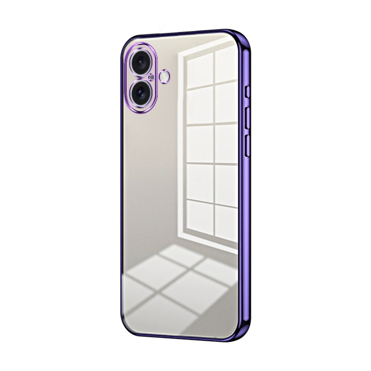 Transparent Plating Fine Hole Phone Case, For iPhone 16 Pro, For iPhone 16 Plus, For iPhone 16, For iPhone 15 Pro Max, For iPhone 15 Pro, For iPhone 15 Plus