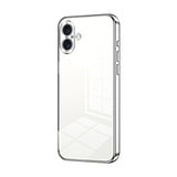 Transparent Plating Fine Hole Phone Case, For iPhone 16 Pro, For iPhone 16 Plus, For iPhone 16, For iPhone 15 Pro Max, For iPhone 15 Pro, For iPhone 15 Plus