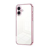 Transparent Plating Fine Hole Phone Case, For iPhone 16 Pro, For iPhone 16 Plus, For iPhone 16, For iPhone 15 Pro Max, For iPhone 15 Pro, For iPhone 15 Plus