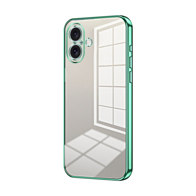 Transparent Plating Fine Hole Phone Case, For iPhone 16 Pro, For iPhone 16 Plus, For iPhone 16, For iPhone 15 Pro Max, For iPhone 15 Pro, For iPhone 15 Plus