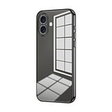 Transparent Plating Fine Hole Phone Case, For iPhone 16 Pro, For iPhone 16 Plus, For iPhone 16, For iPhone 15 Pro Max, For iPhone 15 Pro, For iPhone 15 Plus