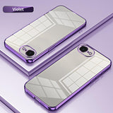 Transparent Plating Fine Hole Phone Case, For iPhone 17e / 16e, For iPhone 17 Pro Max, For iPhone 17 Pro, For iPhone 17, For iPhone Air, For iPhone 16 Pro Max