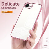 Transparent Plating Fine Hole Phone Case, For iPhone 17e / 16e, For iPhone 17 Pro Max, For iPhone 17 Pro, For iPhone 17, For iPhone Air, For iPhone 16 Pro Max