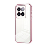 Transparent Plating Fine Hole Phone Case, For Xiaomi 14T, For Xiaomi 14 Ultra, For Xiaomi 14 Pro, For Xiaomi 14, For Xiaomi 13 Ultra, For Xiaomi Civi 3