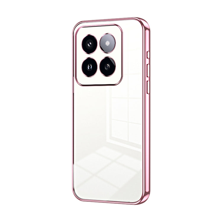 Transparent Plating Fine Hole Phone Case, For Xiaomi 14T, For Xiaomi 14 Ultra, For Xiaomi 14 Pro, For Xiaomi 14, For Xiaomi 13 Ultra, For Xiaomi Civi 3