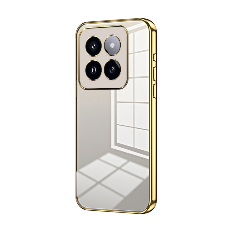 Transparent Plating Fine Hole Phone Case, For Xiaomi 14T, For Xiaomi 14 Ultra, For Xiaomi 14 Pro, For Xiaomi 14, For Xiaomi 13 Ultra, For Xiaomi Civi 3