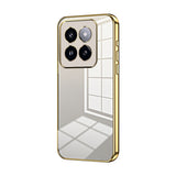 Transparent Plating Fine Hole Phone Case, For Xiaomi 14T, For Xiaomi 14 Ultra, For Xiaomi 14 Pro, For Xiaomi 14, For Xiaomi 13 Ultra, For Xiaomi Civi 3
