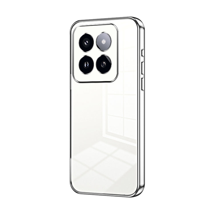 Transparent Plating Fine Hole Phone Case, For Xiaomi 14T, For Xiaomi 14 Ultra, For Xiaomi 14 Pro, For Xiaomi 14, For Xiaomi 13 Ultra, For Xiaomi Civi 3