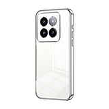 Transparent Plating Fine Hole Phone Case, For Xiaomi 14T, For Xiaomi 14 Ultra, For Xiaomi 14 Pro, For Xiaomi 14, For Xiaomi 13 Ultra, For Xiaomi Civi 3