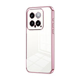 Transparent Plating Fine Hole Phone Case, For Xiaomi 14T, For Xiaomi 14 Ultra, For Xiaomi 14 Pro, For Xiaomi 14, For Xiaomi 13 Ultra, For Xiaomi Civi 3