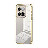 Transparent Plating Fine Hole Phone Case, For Xiaomi 14T, For Xiaomi 14 Ultra, For Xiaomi 14 Pro, For Xiaomi 14, For Xiaomi 13 Ultra, For Xiaomi Civi 3