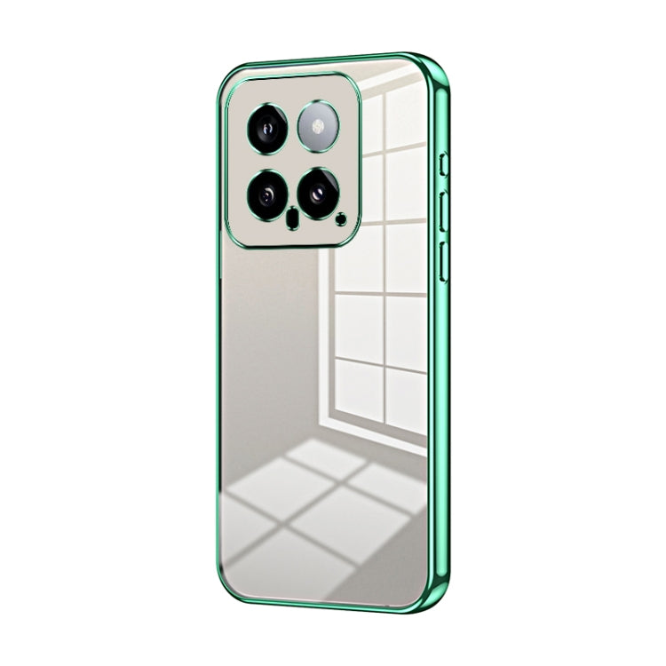 Transparent Plating Fine Hole Phone Case, For Xiaomi 14T, For Xiaomi 14 Ultra, For Xiaomi 14 Pro, For Xiaomi 14, For Xiaomi 13 Ultra, For Xiaomi Civi 3