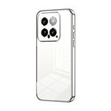 Transparent Plating Fine Hole Phone Case, For Xiaomi 14T, For Xiaomi 14 Ultra, For Xiaomi 14 Pro, For Xiaomi 14, For Xiaomi 13 Ultra, For Xiaomi Civi 3