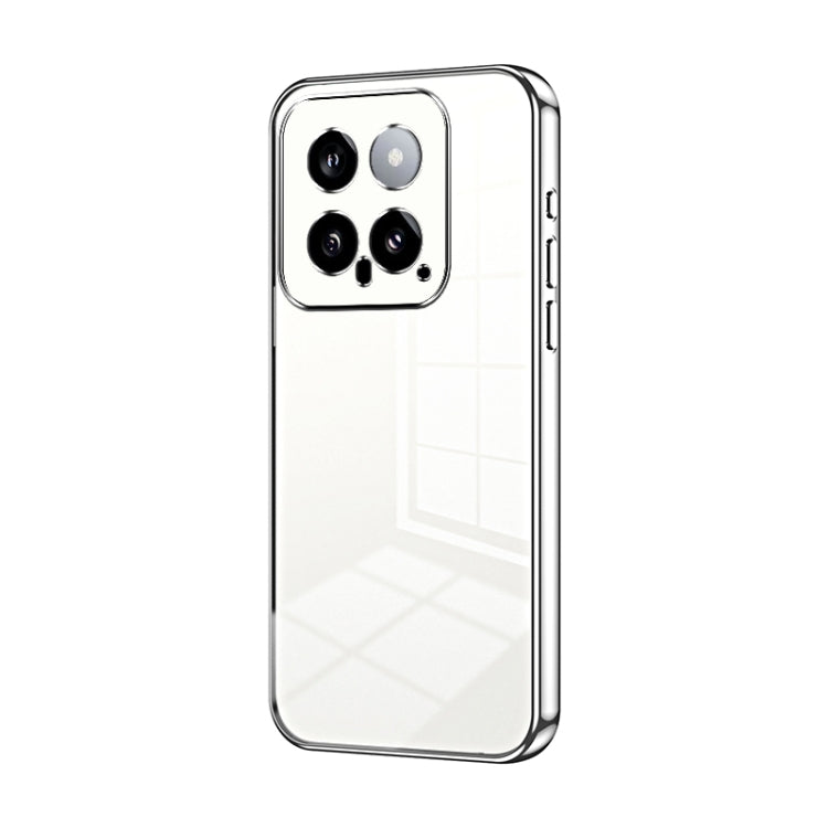 Transparent Plating Fine Hole Phone Case, For Xiaomi 14T, For Xiaomi 14 Ultra, For Xiaomi 14 Pro, For Xiaomi 14, For Xiaomi 13 Ultra, For Xiaomi Civi 3