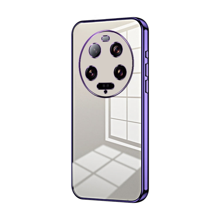 Transparent Plating Fine Hole Phone Case, For Xiaomi 14T, For Xiaomi 14 Ultra, For Xiaomi 14 Pro, For Xiaomi 14, For Xiaomi 13 Ultra, For Xiaomi Civi 3