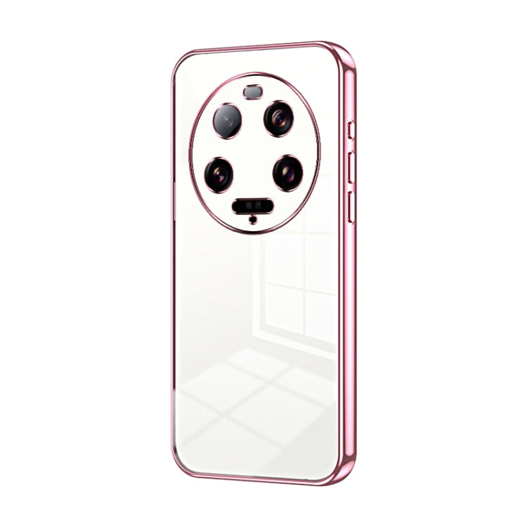 Transparent Plating Fine Hole Phone Case, For Xiaomi 14T, For Xiaomi 14 Ultra, For Xiaomi 14 Pro, For Xiaomi 14, For Xiaomi 13 Ultra, For Xiaomi Civi 3
