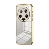 Transparent Plating Fine Hole Phone Case, For Xiaomi 14T, For Xiaomi 14 Ultra, For Xiaomi 14 Pro, For Xiaomi 14, For Xiaomi 13 Ultra, For Xiaomi Civi 3