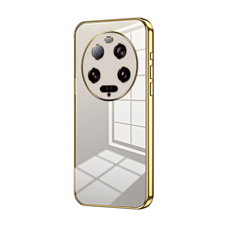 Transparent Plating Fine Hole Phone Case, For Xiaomi 14T, For Xiaomi 14 Ultra, For Xiaomi 14 Pro, For Xiaomi 14, For Xiaomi 13 Ultra, For Xiaomi Civi 3