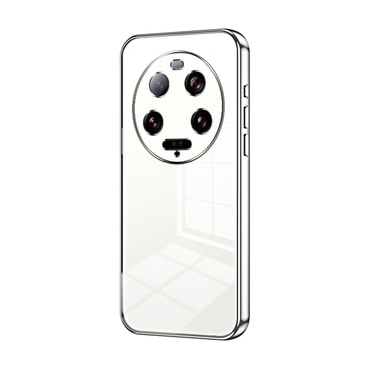 Transparent Plating Fine Hole Phone Case, For Xiaomi 14T, For Xiaomi 14 Ultra, For Xiaomi 14 Pro, For Xiaomi 14, For Xiaomi 13 Ultra, For Xiaomi Civi 3