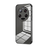 Transparent Plating Fine Hole Phone Case, For Xiaomi 14T, For Xiaomi 14 Ultra, For Xiaomi 14 Pro, For Xiaomi 14, For Xiaomi 13 Ultra, For Xiaomi Civi 3